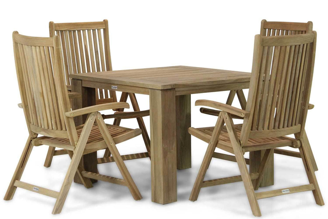 Garden Collections Canterbury/Brighton 100 cm dining tuinset 5-delig