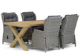 Garden Collections Edingburgh/Oregon 200 cm dining tuinset 5-delig