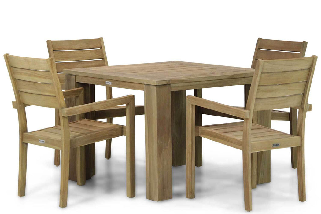 Garden Collections Liverpool/Brighton 100 cm dining tuinset 5-delig
