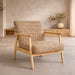 Nohr Fauteuil Garren Geweven stof en hout - Bruin luipaardprint - ThatLyfeStyle