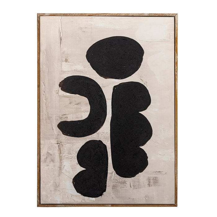 Bloomingville Wandpaneel Comma 73 x 53cm - Zwart