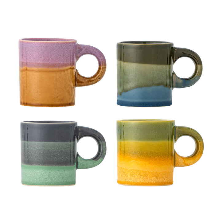 Bloomingville Mok Joris Set van 4 stuks - Meerkleurig