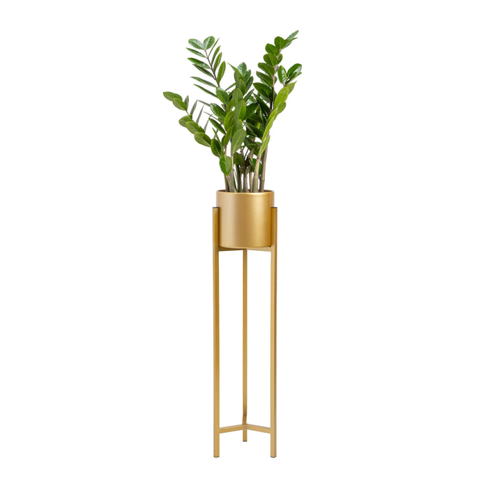 QUVIO Plantenstandaard - 22x22x90 cm - Goud - L