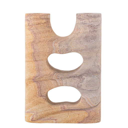 Bloomingville Kandelaar Lodi Zandsteen, 26cm hoog - Naturel - ThatLyfeStyle