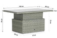 Garden Collections Hamilton loungetafel verstelbaar new grey
