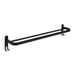 QUVIO Handdoekenrek - Met 2 stangen - 57 cm breed - Zwart