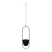 QUVIO Bloempot hangend - Langwerpig frame - Zwart