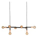 LABEL51 Hanglamp Loco, Metaal, 8 lamps - Zwart