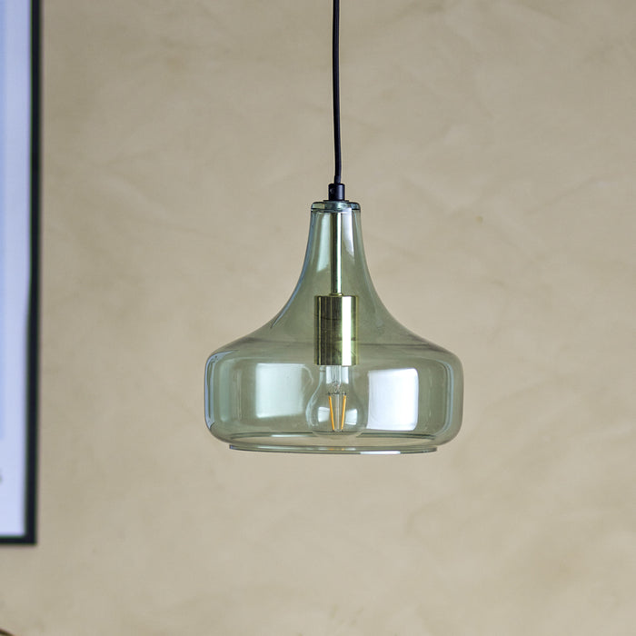 Bloomingville Hanglamp Yuser Glas - Groen