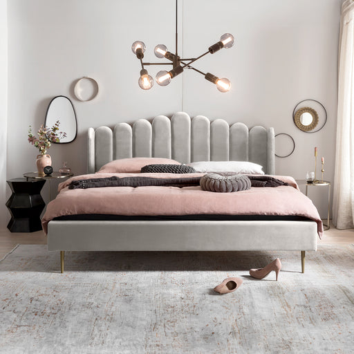 Artistiq Bed Harrell Velvet, 140 x 200cm - Beige