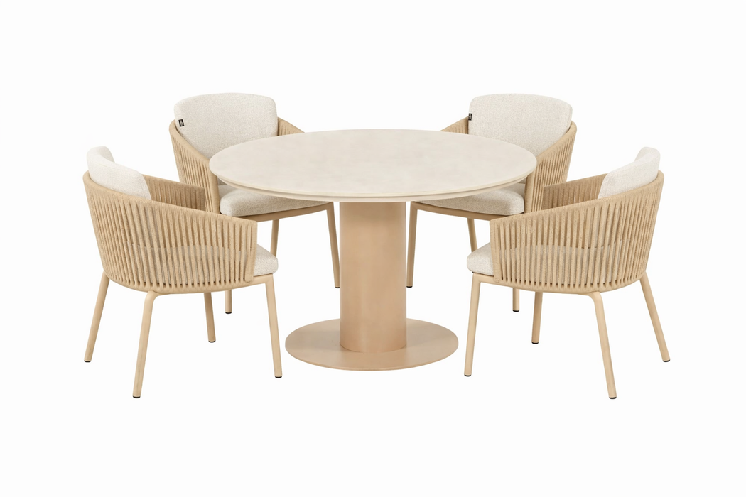 Hartman Sevilla/Girona 120 cm dining tuinset 5-delig