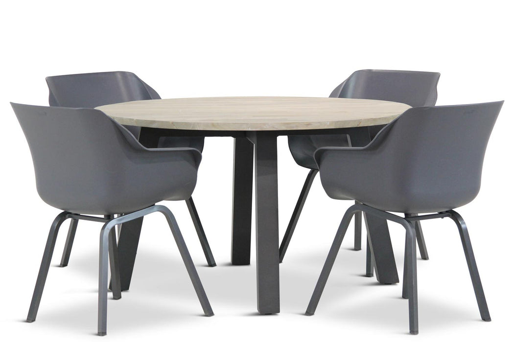 Hartman Sophie element/Derby 130 cm rond dining tuinset 5-delig