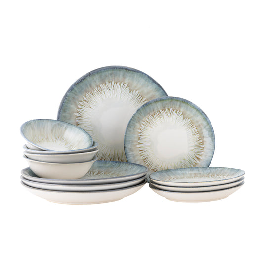 Bloomingville Serviesset Calen Set van 12 stuks - Blauw