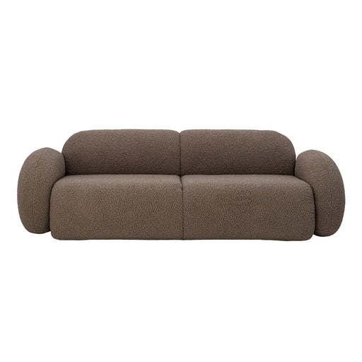 Bloomingville Bank Magola 228cm, Teddy stof - Bruin - ThatLyfeStyle