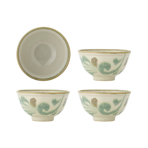 Bloomingville Schaal Bethany Set van 4 stuks - Beige/Groen - ThatLyfeStyle