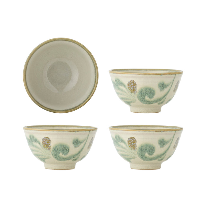 Bloomingville Schaal Bethany Set van 4 stuks - Beige/Groen