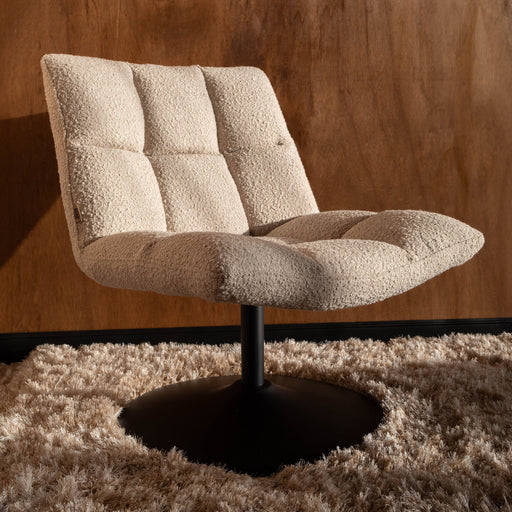 Dutchbone Draaifauteuil Bar Bouclé - Beige
