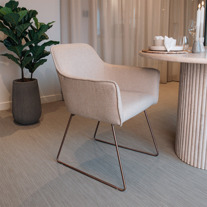 Jesper Home Eetkamerstoel Hofu Slide Rose Gold - Wild Walnut
