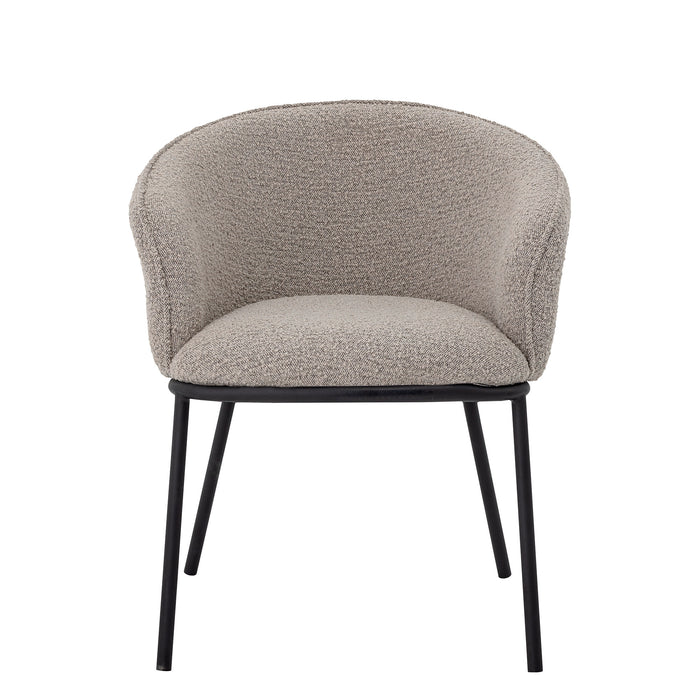 Bloomingville Eetkamerstoel Cortone Bouclé - Grijs