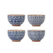 Bloomingville Schaal Karine Set van 4 stuks - Blauw
