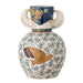 Bloomingville Vaas Hezha 24cm hoog - Blauw
