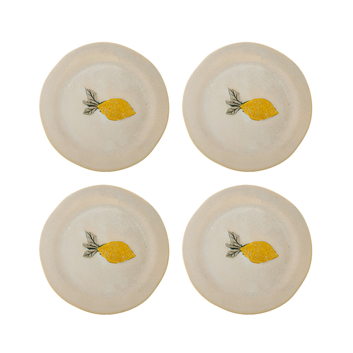 Bloomingville Bord Hadden Citroen, Set van 4 stuks - Geel