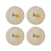 Bloomingville Bord Hadden Citroen, Set van 4 stuks - Geel