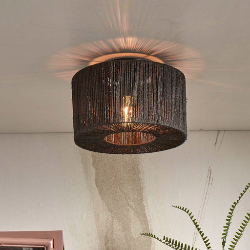 GOOD&MOJO Plafondlamp Iguazu Jute, 30cm - Zwart - ThatLyfeStyle