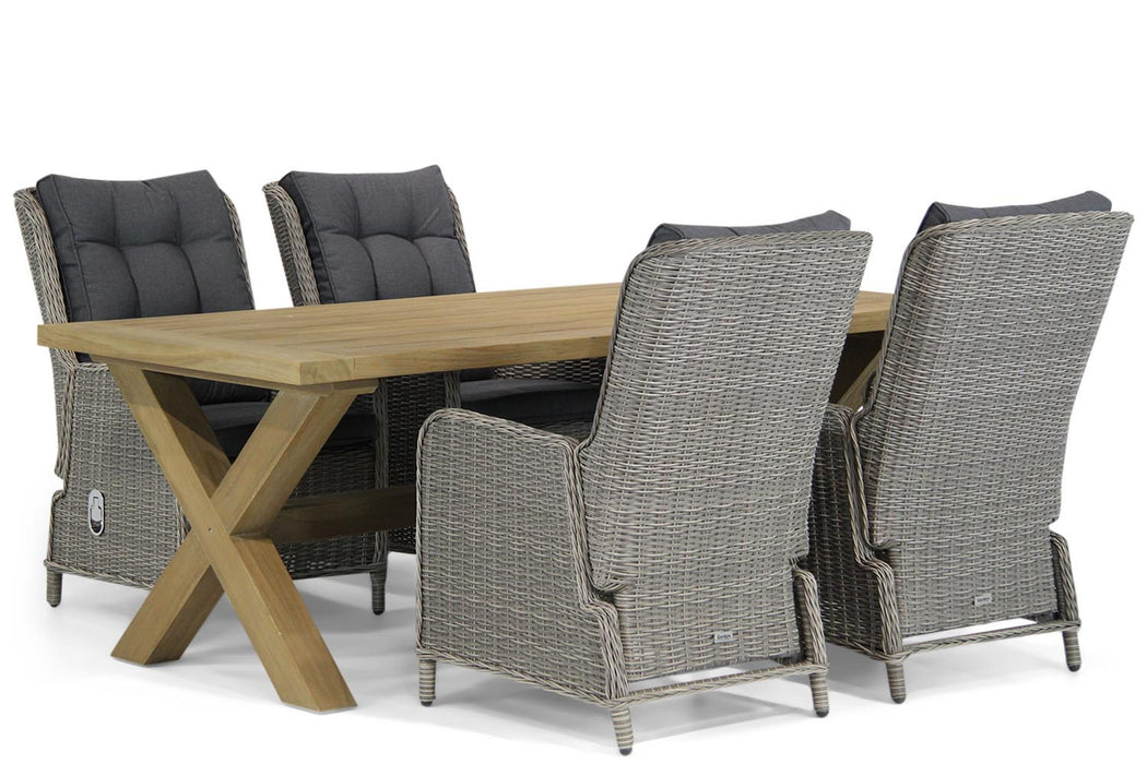Garden Collections Kingston/Oregon 200 cm dining tuinset 5-delig