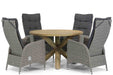 Garden Collections Lincoln/Sand City 120 cm rond dining tuinset 5-delig