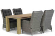 Garden Collections Kingston/Brighton 200 cm dining tuinset 5-delig