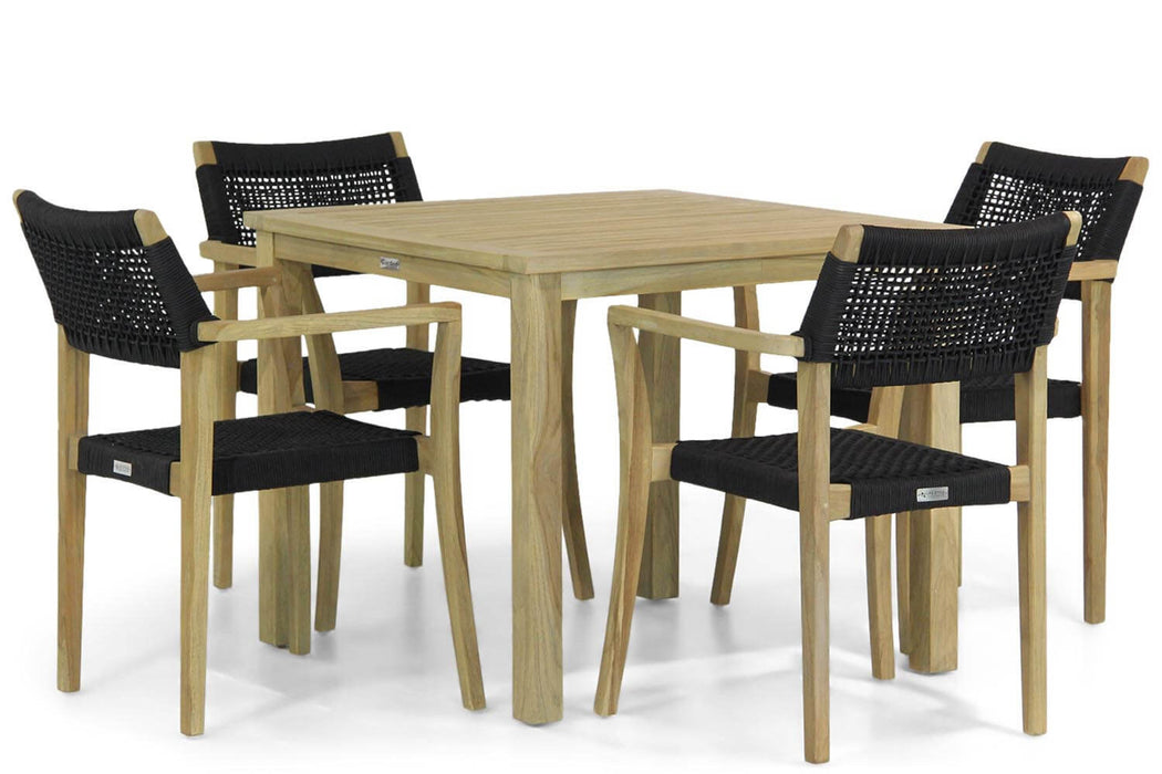 Lifestyle Dallas/Weston 90 cm dining tuinset 5-delig - 8639