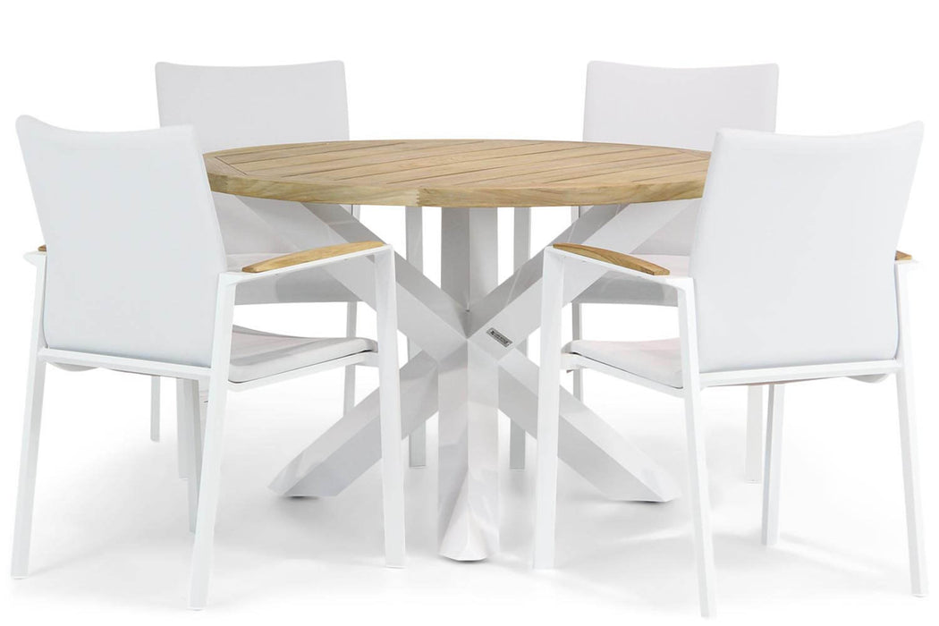 Lifestyle Brandon/Wellington 120 cm rond dining tuinset 5-delig
