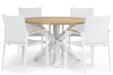 Lifestyle Brandon/Wellington 120 cm rond dining tuinset 5-delig