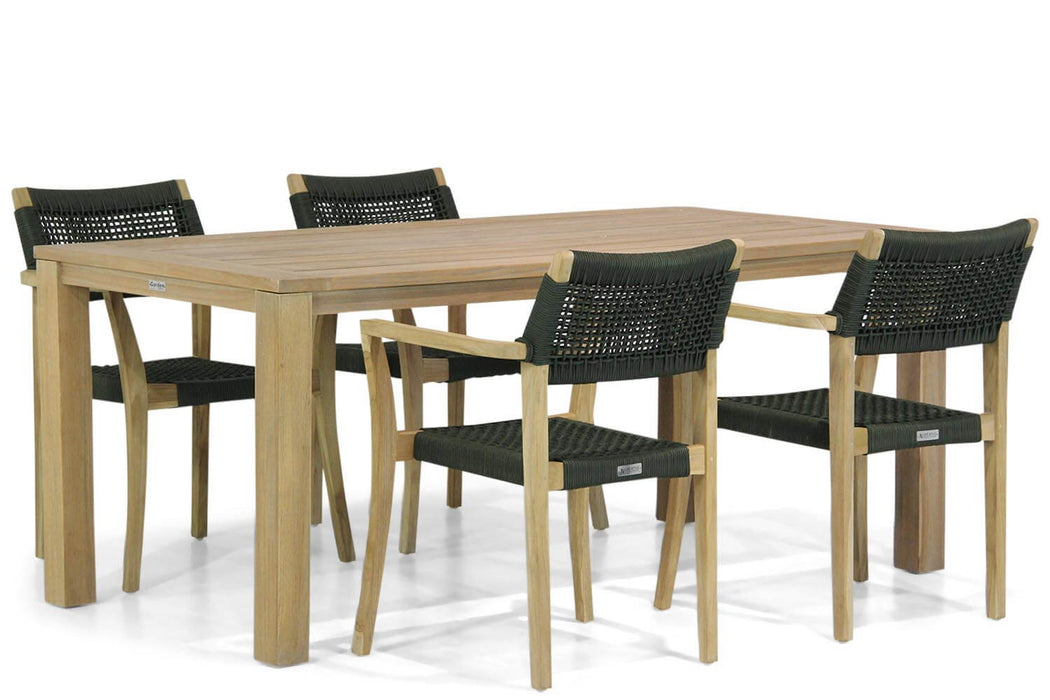 Lifestyle Dallas/Brighton 200 cm dining tuinset 5-delig - 8750