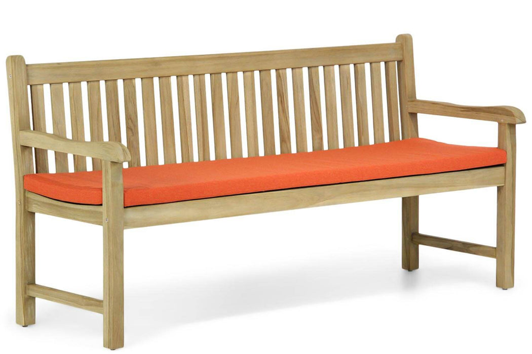 Garden Collections Preston tuinbank teak 180 cm incl. orange kussen