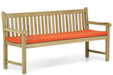 Garden Collections Preston tuinbank teak 180 cm incl. orange kussen