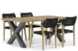 Lifestyle Dallas/Cardiff 180 cm dining tuinset 5-delig