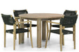 Lifestyle Dallas/Brighton 120 cm rond dining tuinset 5-delig - 8754