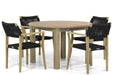 Lifestyle Dallas/Brighton 120 cm rond dining tuinset 5-delig - 8693
