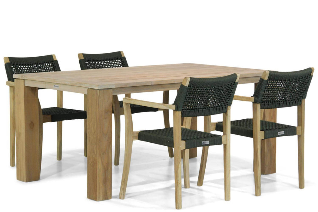 Lifestyle Dallas/Brighton 165 cm dining tuinset 5-delig - 8723