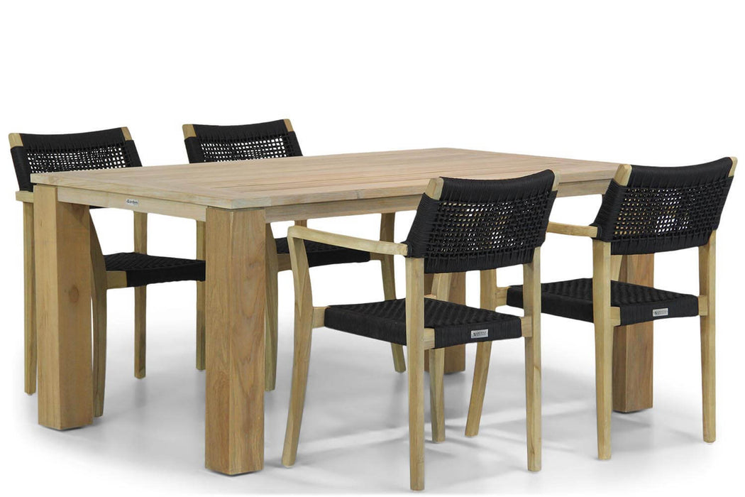 Lifestyle Dallas/Brighton 165 cm dining tuinset 5-delig - 8686