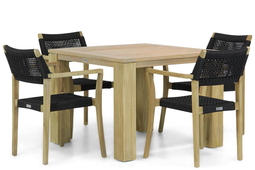 Lifestyle Dallas/Brighton 100 cm dining tuinset 5-delig - 8685