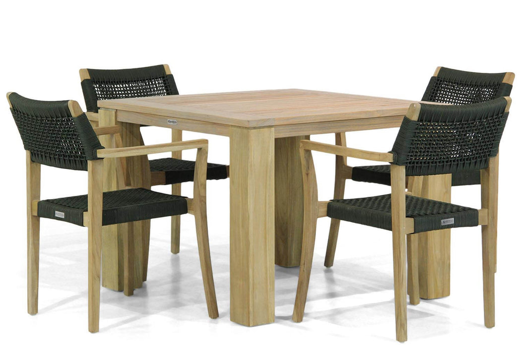 Lifestyle Dallas/Brighton 100 cm dining tuinset 5-delig - 8721