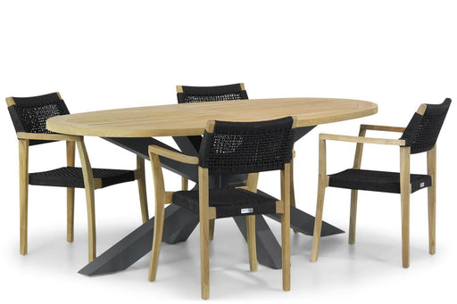 Lifestyle Dallas/Brookline 200 cm dining tuinset 5-delig - 8708
