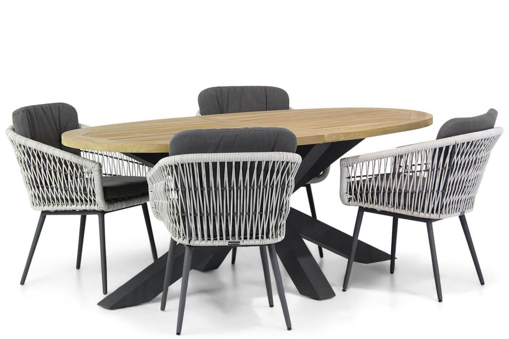 Lifestyle Western/Brookline 200 cm ovaal dining tuinset 5-delig - 10029