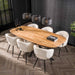 LifestyleFurn Eettafel Imre Deens ovaal, Acaciahout, 215 x 105cm - Massief acacia naturel
