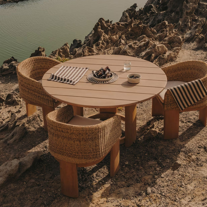 Kave Home Ronde Eettafel Xoriguer Eucalyptushout, 140cm - Naturel
