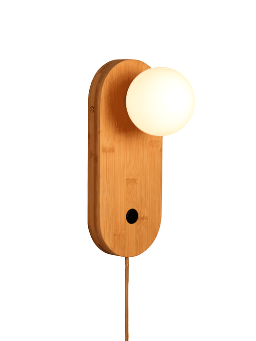 GOOD&MOJO Wandlamp Java Bamboe en glas - Naturel