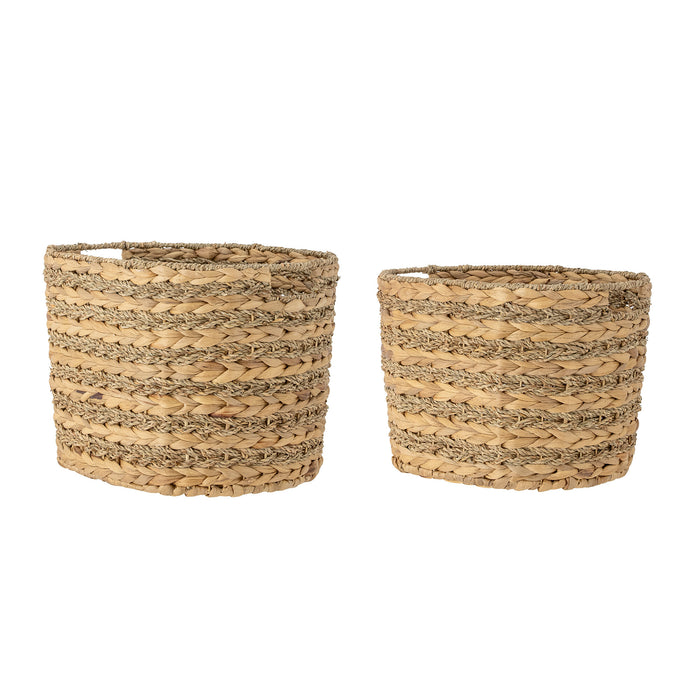 Bloomingville Mand Indra Large, Waterhyacint, Set van 2 stuks - Naturel